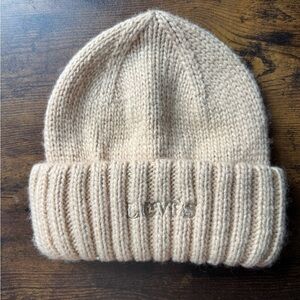 Levi's Beige Knit Beanie